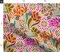 Summer Garden Bohemian Blooms Folk Art Boho Refined Orange Pink Custom Printed Fabric by Spoonflower Various Fabrics by the Yard or Fat Quarter